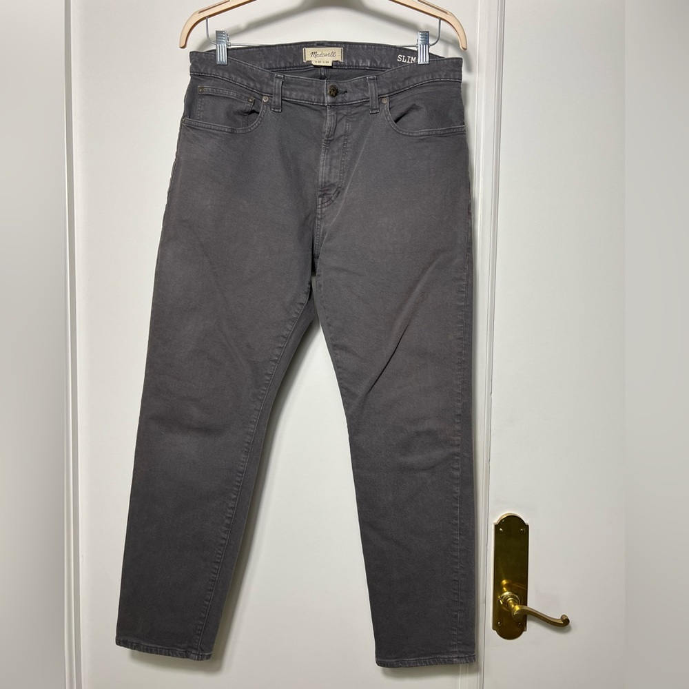Madewell Slim Men’s Jeans in Charcoal Gray